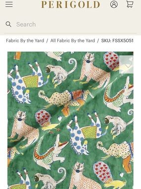 Hullabaloo Green Patterned fabric unused 6 yards in two cuts - see details